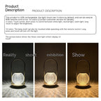 Metal Portable Ambience Light Bedroom Bedside Lamp Home Decor