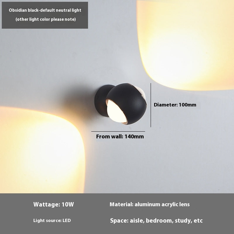 Up And Down Luminous Bedroom Bedside Wall Lamp Modern
