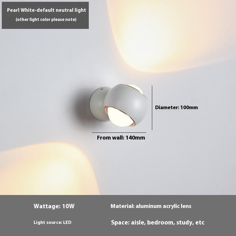 Up And Down Luminous Bedroom Bedside Wall Lamp Modern