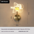 Led Flower Wall Bedroom Bedside Lamp