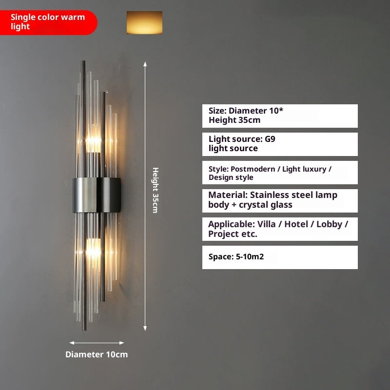 Modern Living Room Light Luxury Crystal Creative Wall Lamp