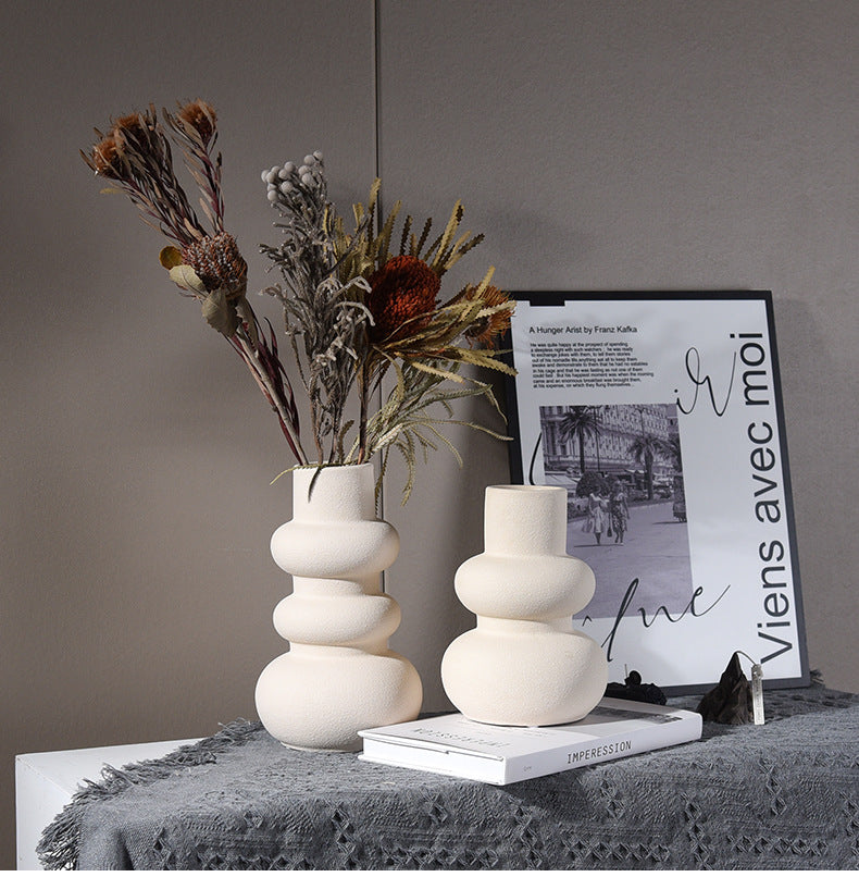 Ceramic Vase Good-looking Simple Flower Container Dining Table Home Decorations And Accessories