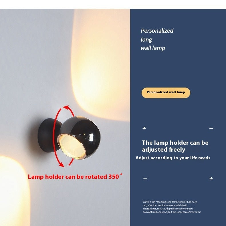 Up And Down Luminous Bedroom Bedside Wall Lamp Modern