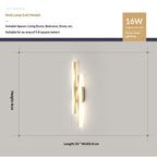 Creative Art Double Line Wall Lamp Hotel Stairs Aisle Background