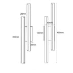 Creative Art Double Line Wall Lamp Hotel Stairs Aisle Background