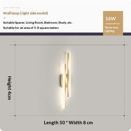 Creative Art Double Line Wall Lamp Hotel Stairs Aisle Background