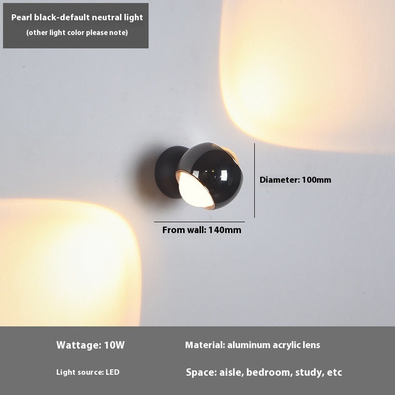 Up And Down Luminous Bedroom Bedside Wall Lamp Modern
