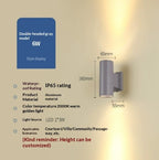 Waterproof Dual-head Wall Light An LED Outdoor Wall Lamp For Patios And Corridors That Creates A Warm Inviting Atmosphere