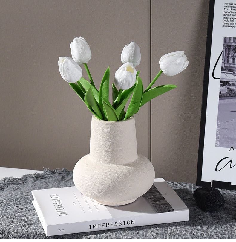Ceramic Vase Good-looking Simple Flower Container Dining Table Home Decorations And Accessories