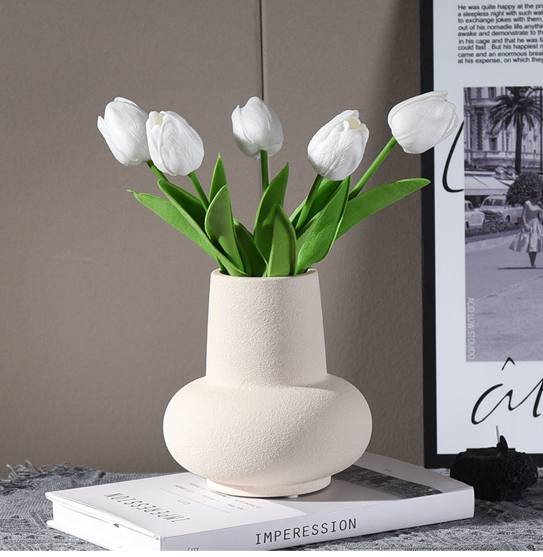 Ceramic Vase Good-looking Simple Flower Container Dining Table Home Decorations And Accessories