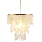 Simple Bedroom Shell Chandelier Eye Protection Room Lighting