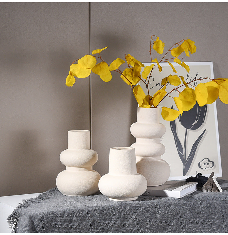 Ceramic Vase Good-looking Simple Flower Container Dining Table Home Decorations And Accessories