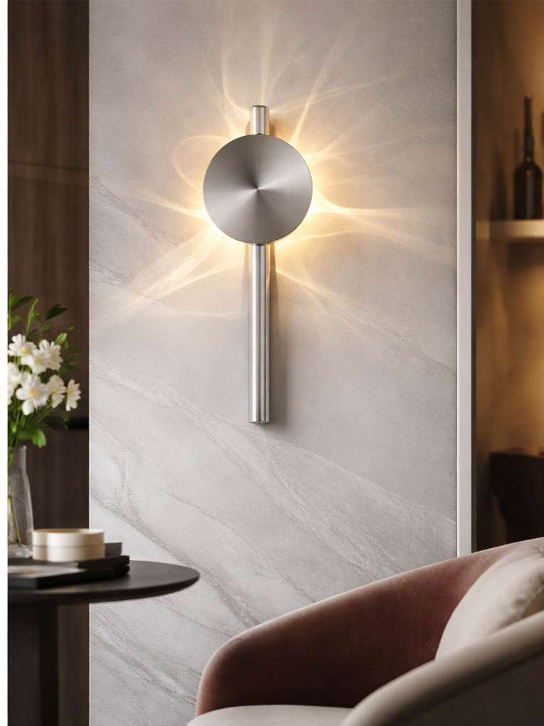 Eclipse Wing Shadow Lamp - Luxury Stainless Steel Wall Fixture